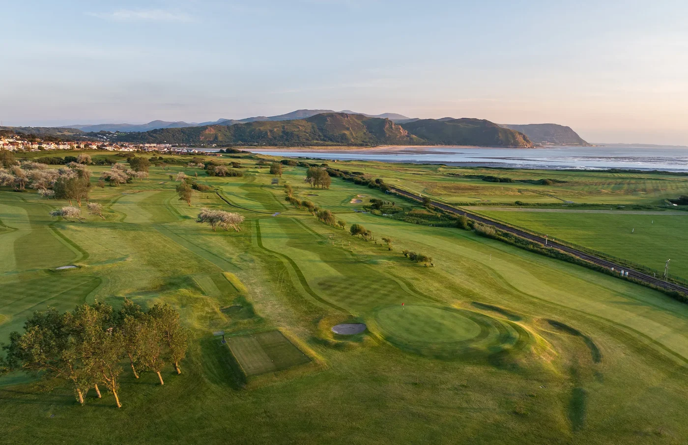 Hole 12, Llys Helyg, from the air