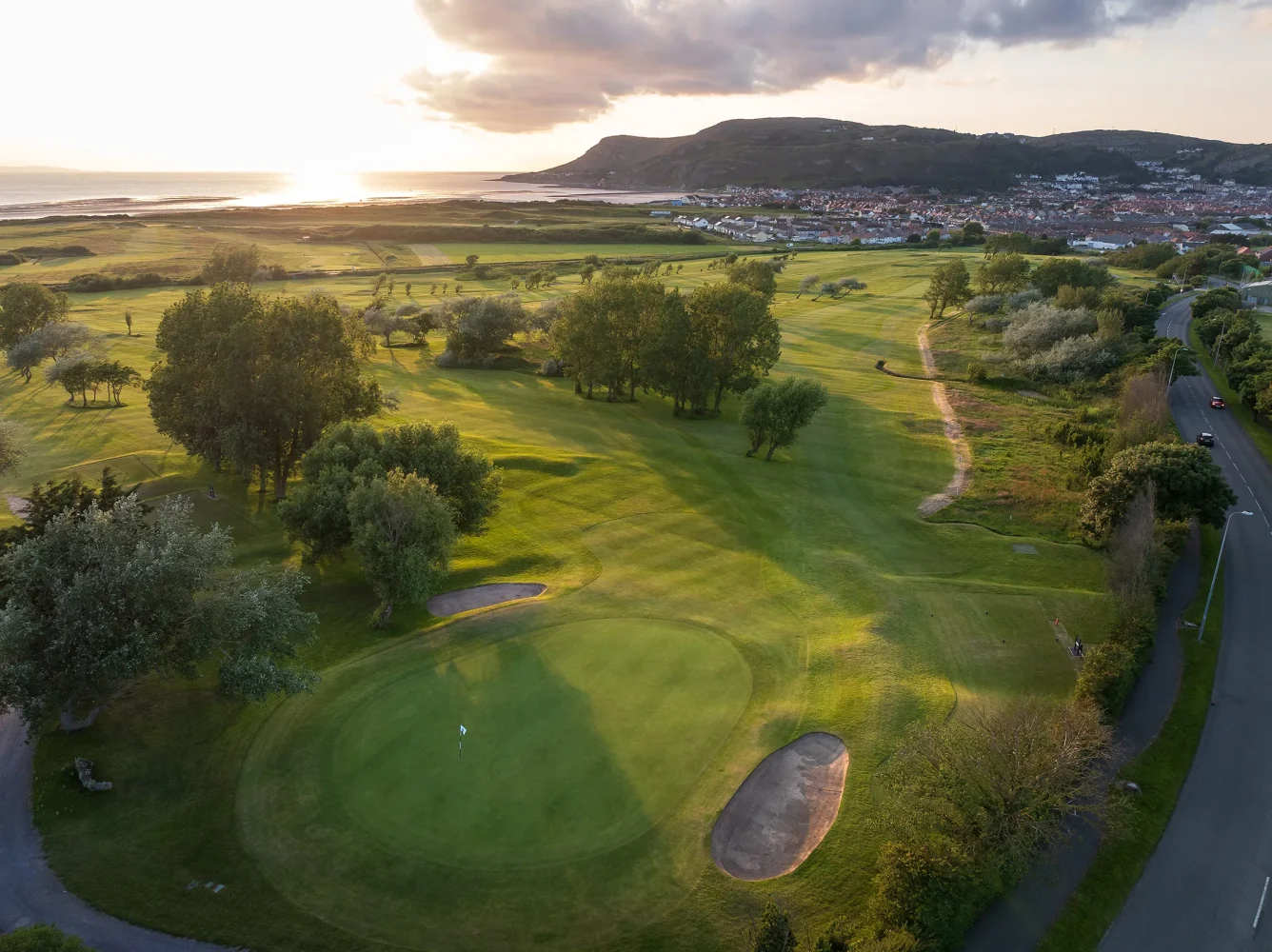 Hole 14, Cwm, from the air