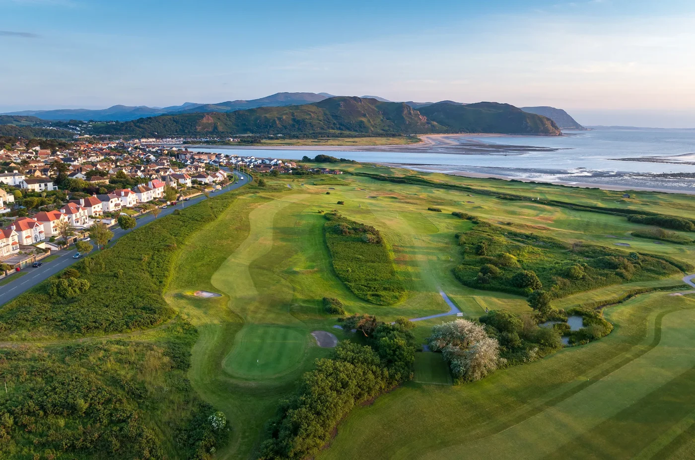 Hole 7, Yr Allt, from the air